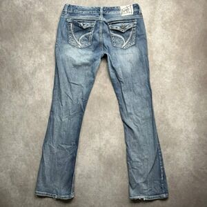 Ariya Jeans Women's Size 11/12 Blue Denim Bootcut Low Rise Blue Wash y2k 31x32